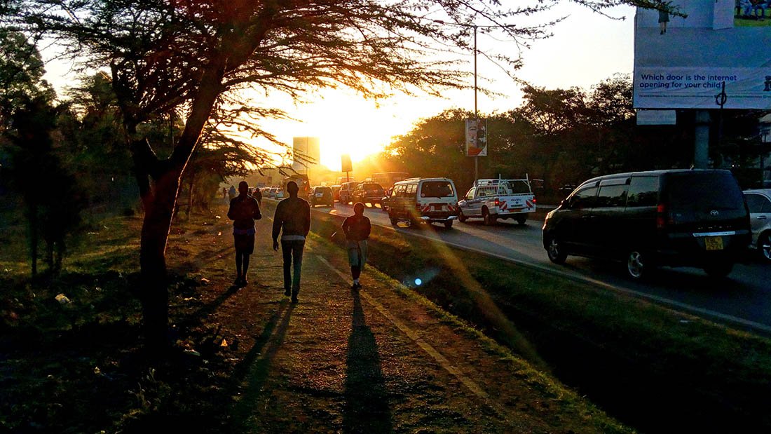 Random snapshots_Walking to school